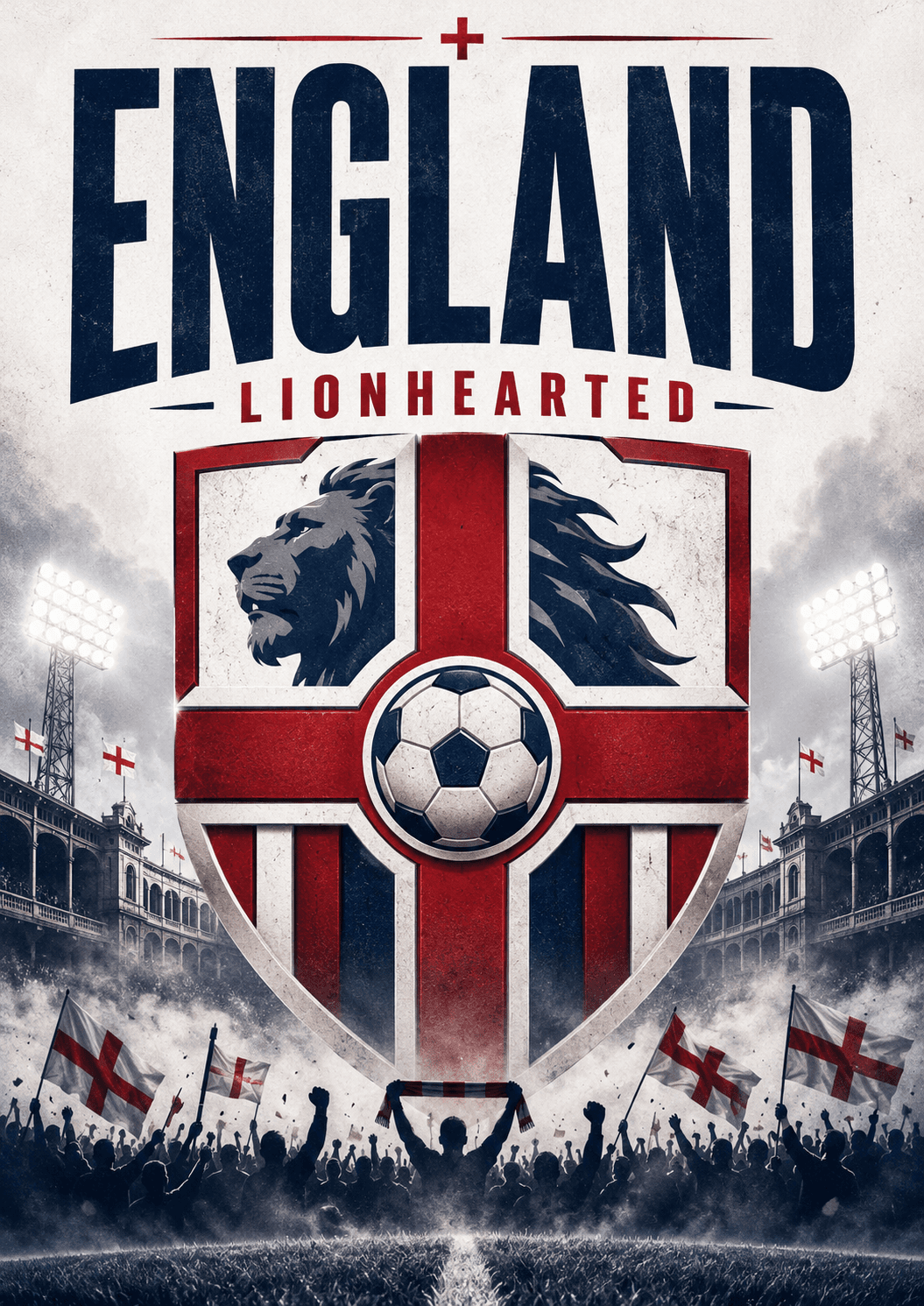 England Three Lions Football Pride Poster printable poster preview