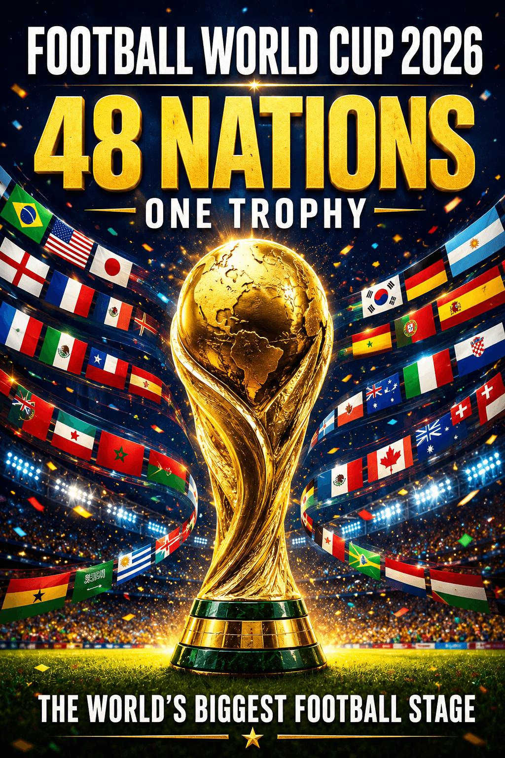 Football World Cup 2026 48 Nations Poster printable poster preview