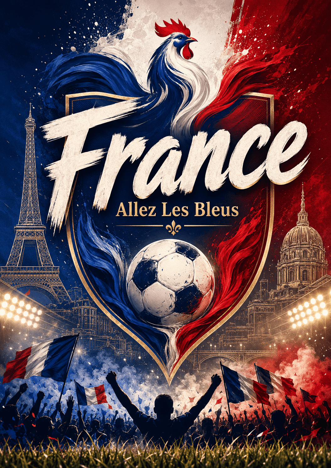 France Les Bleus Football Pride Poster printable poster preview