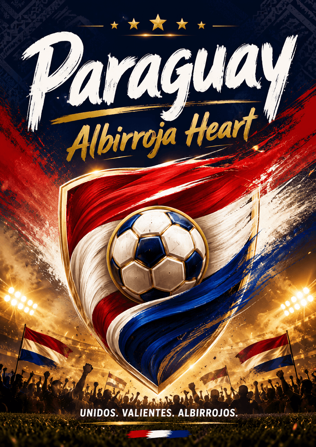 Paraguay Albirroja Football Pride Poster printable poster preview