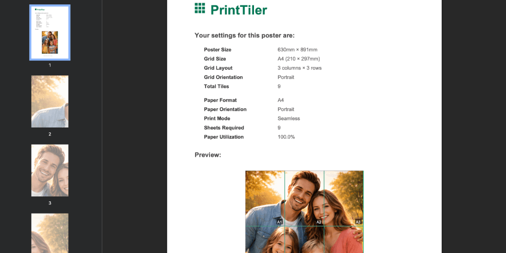 Screenshot of exported PDF preview page.