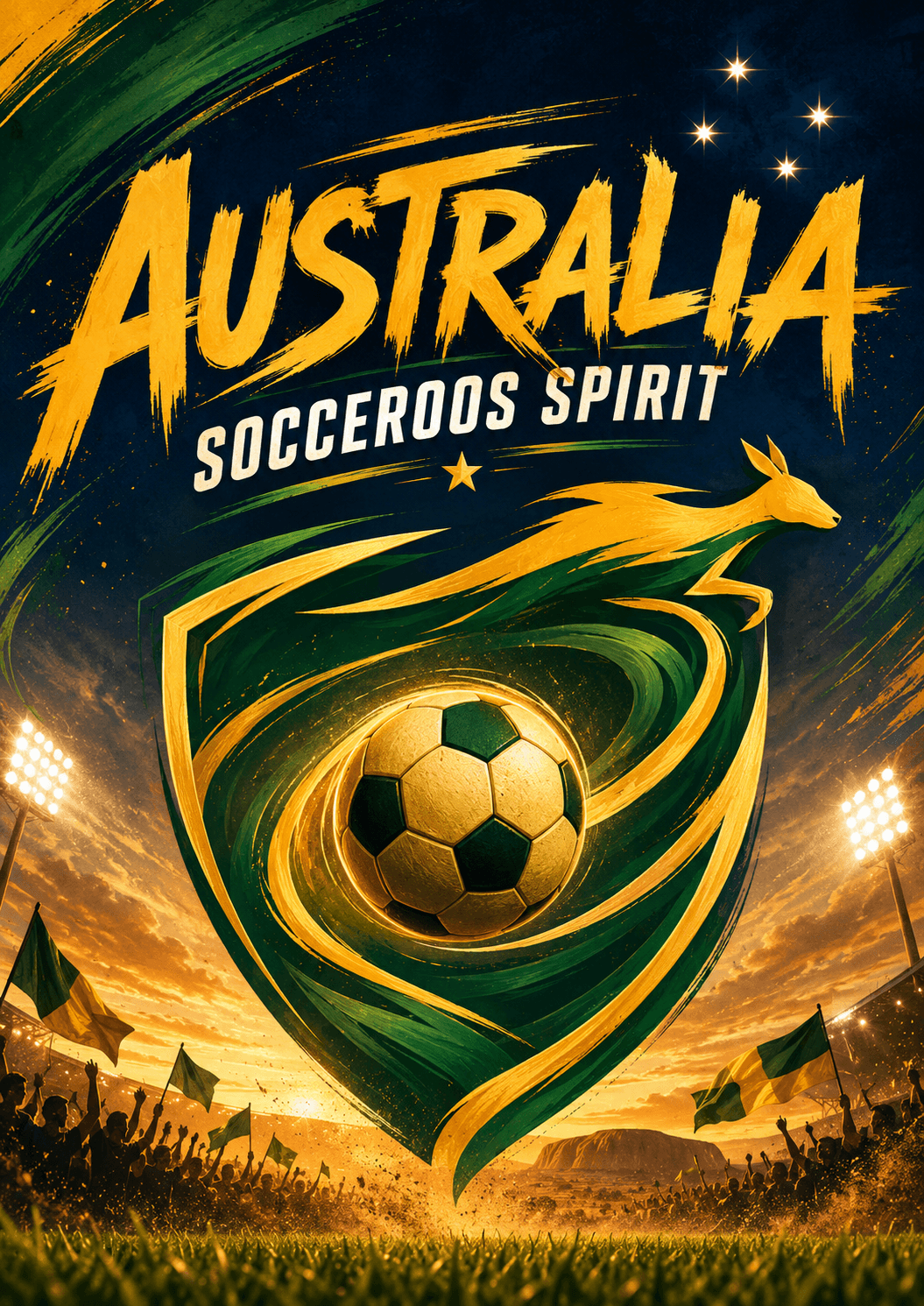 Australia Socceroos Football Pride Poster printable poster preview