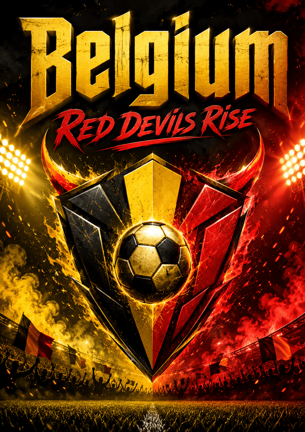 Belgium Red Devils Football Pride Poster printable poster preview