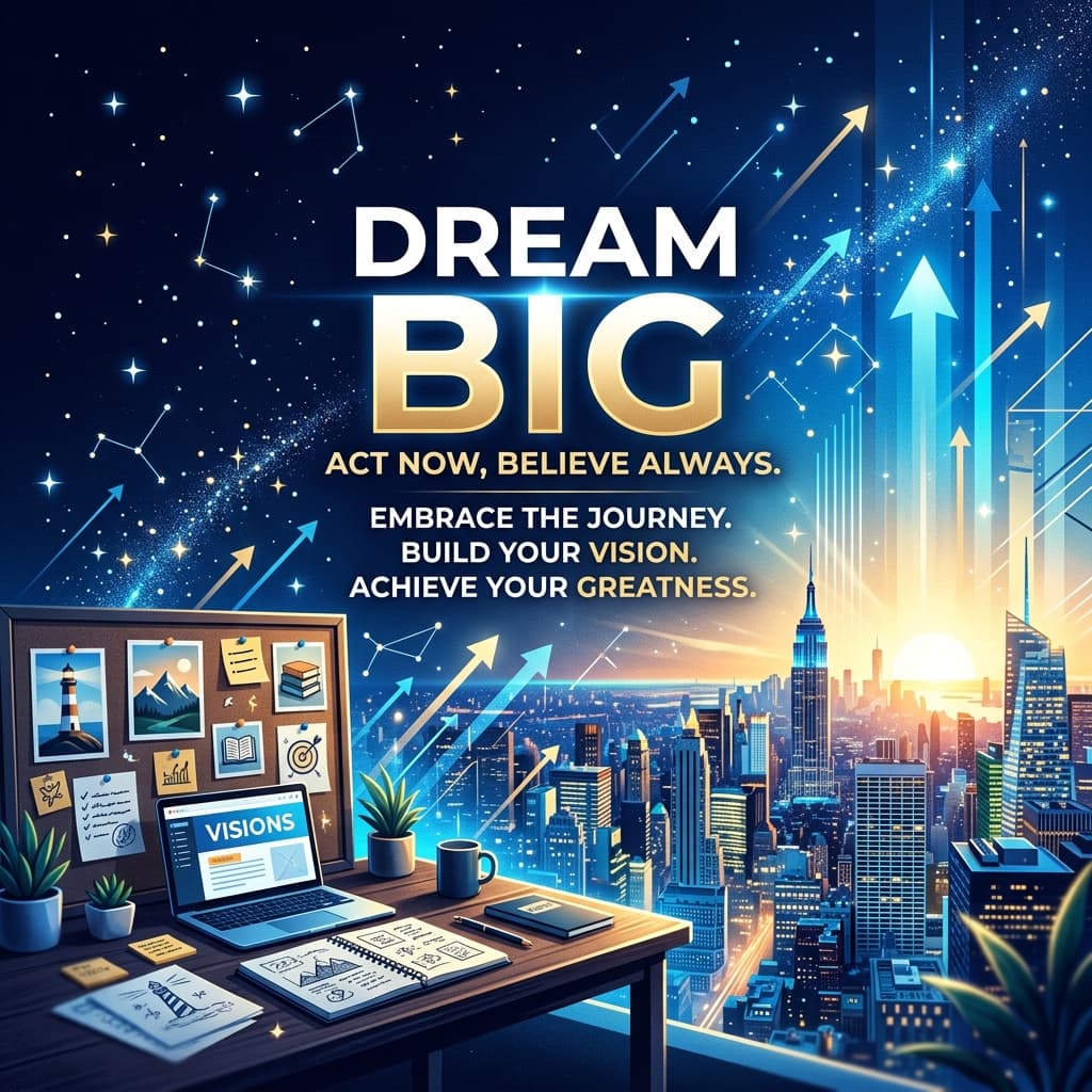 Dream Big Future Goals Poster printable poster preview