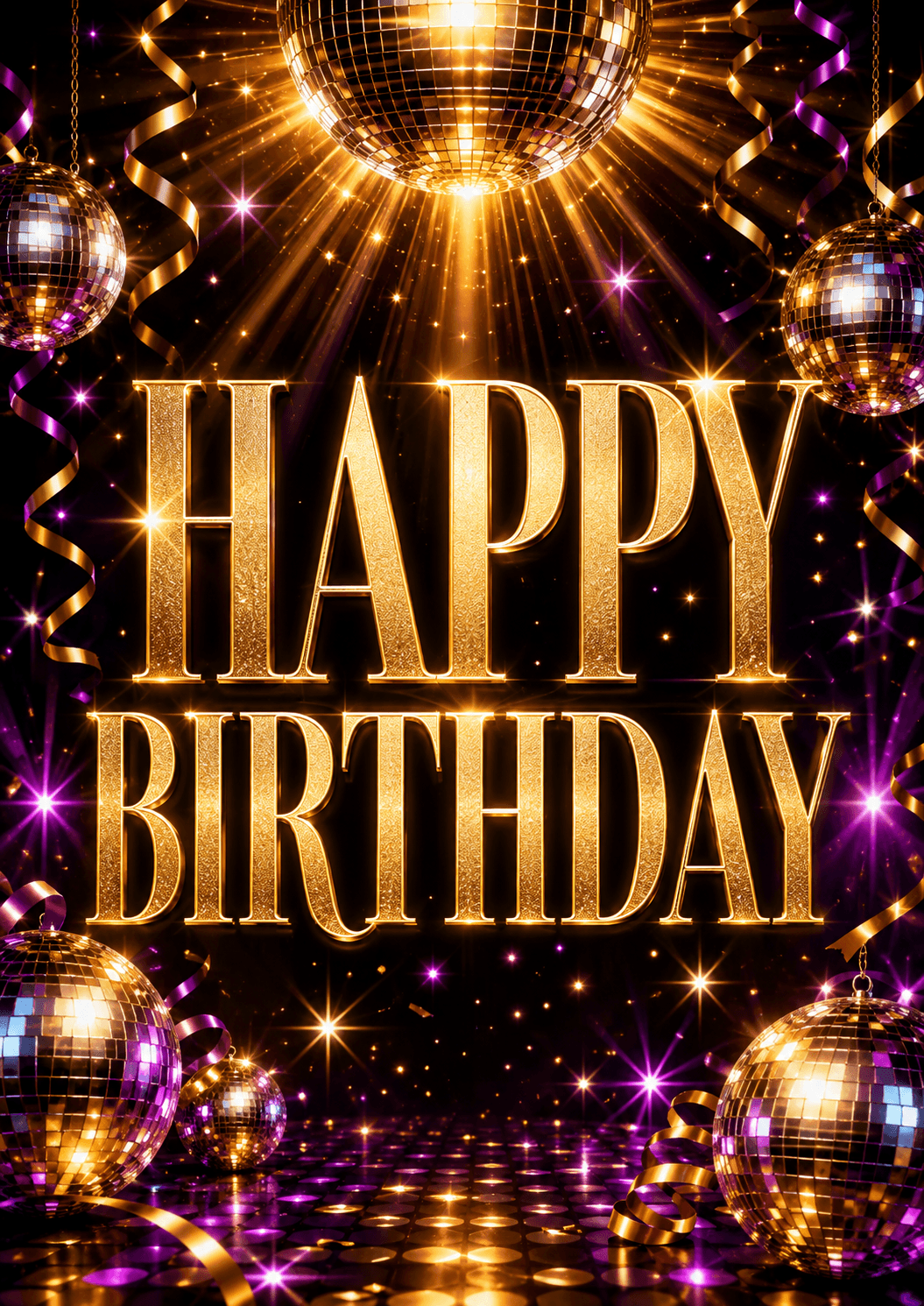 Happy Birthday Disco Party Adult Birthday Poster printable poster preview