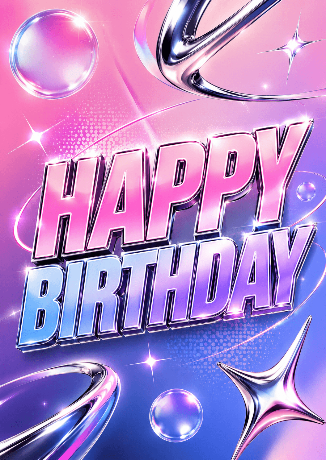 Happy Birthday Y2K Aesthetic Adult Birthday Poster printable poster preview