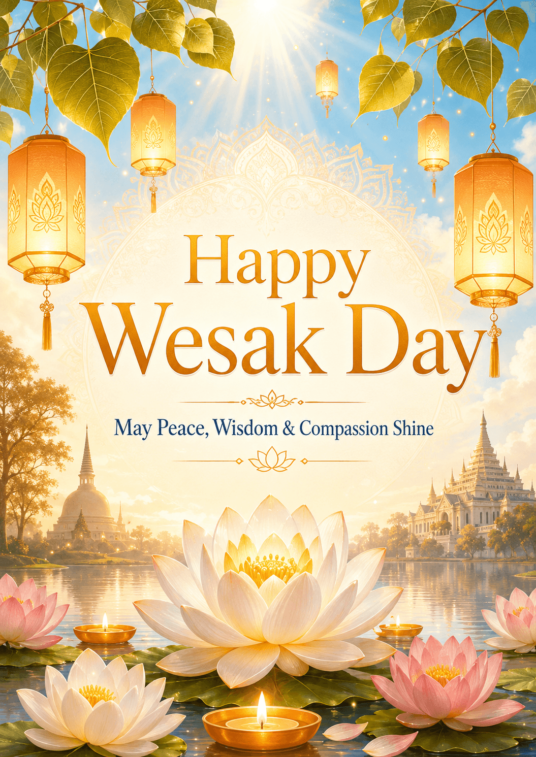 Happy Wesak Day Poster printable poster preview