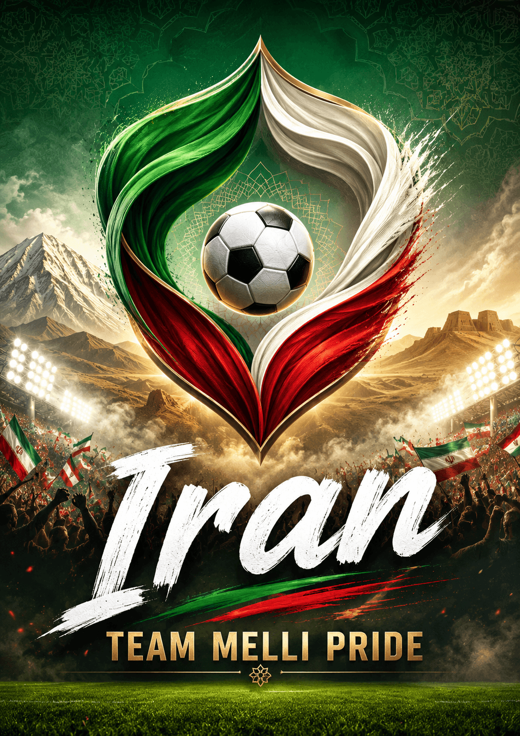 Iran Team Melli Football Pride Poster printable poster preview