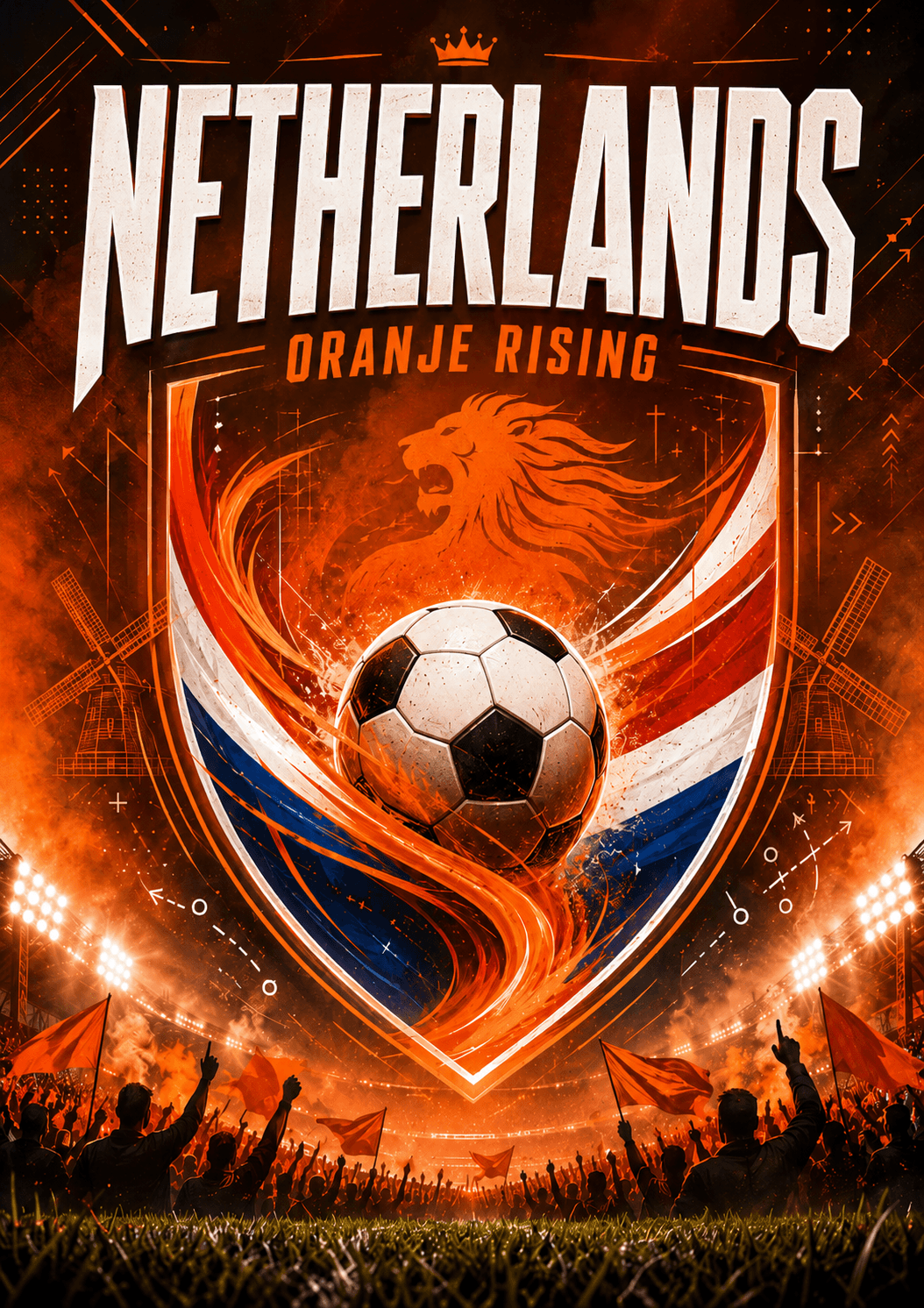 Netherlands Oranje Football Pride Poster printable poster preview