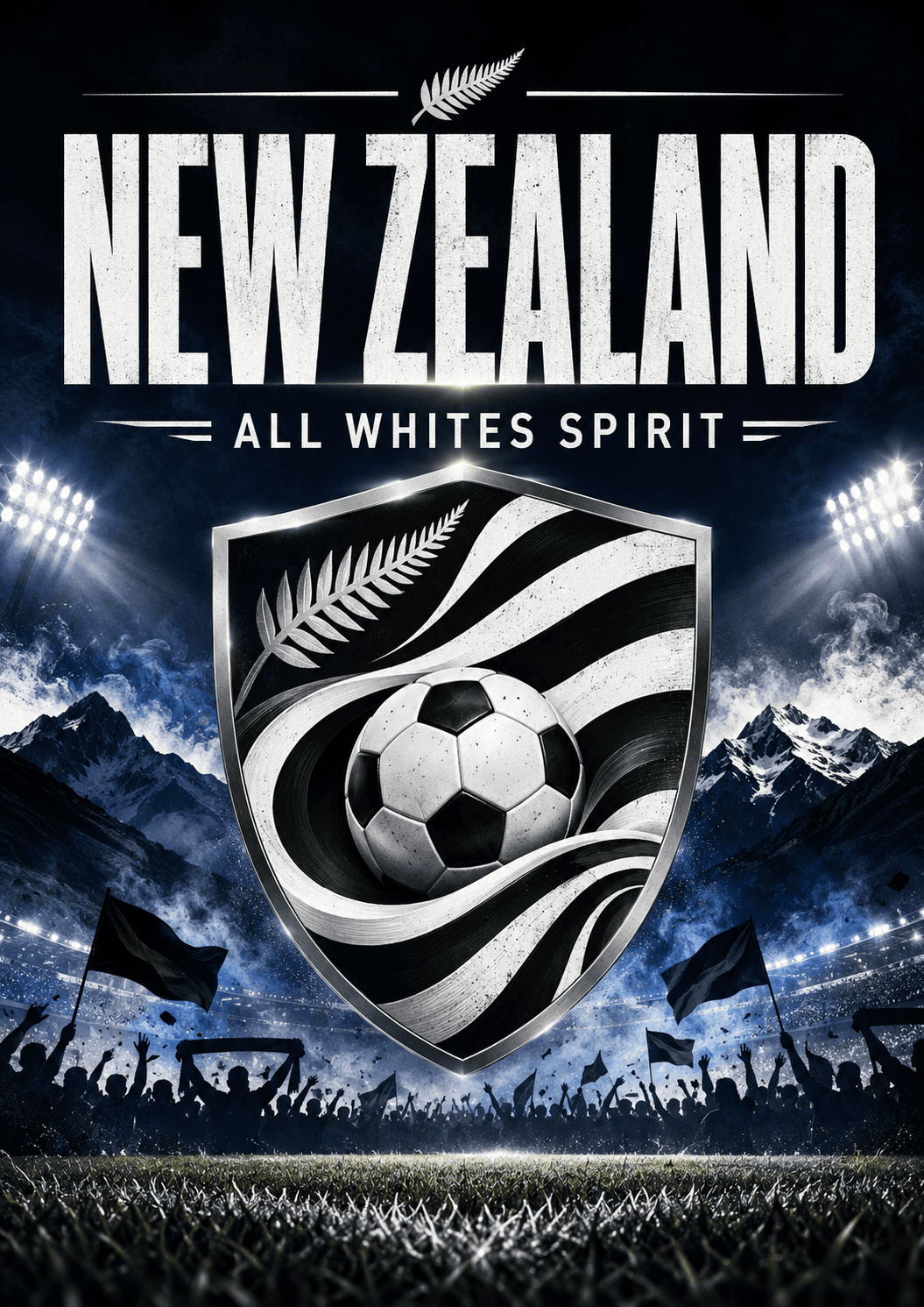 New Zealand All Whites Football Pride Poster printable poster preview