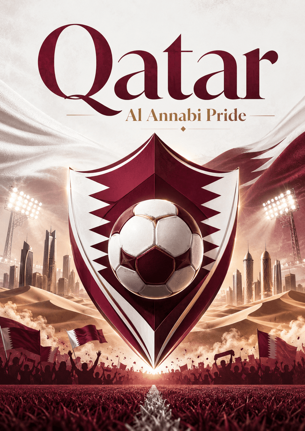 Qatar Al Annabi Football Pride Poster printable poster preview