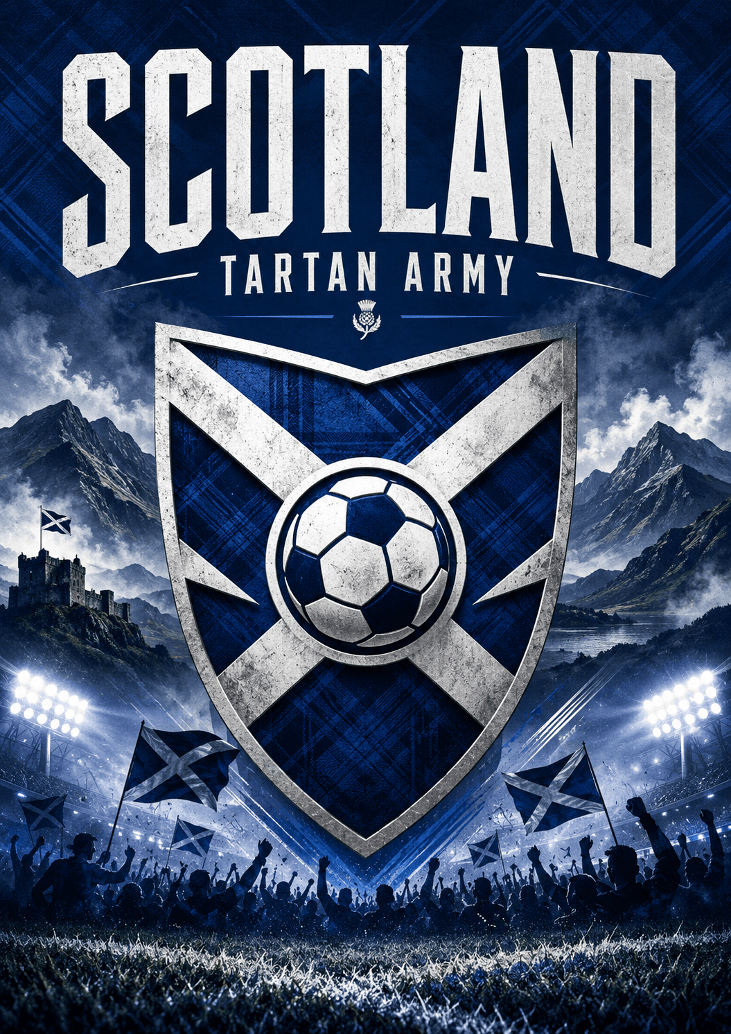 Scotland Tartan Army Football Pride Poster printable poster preview