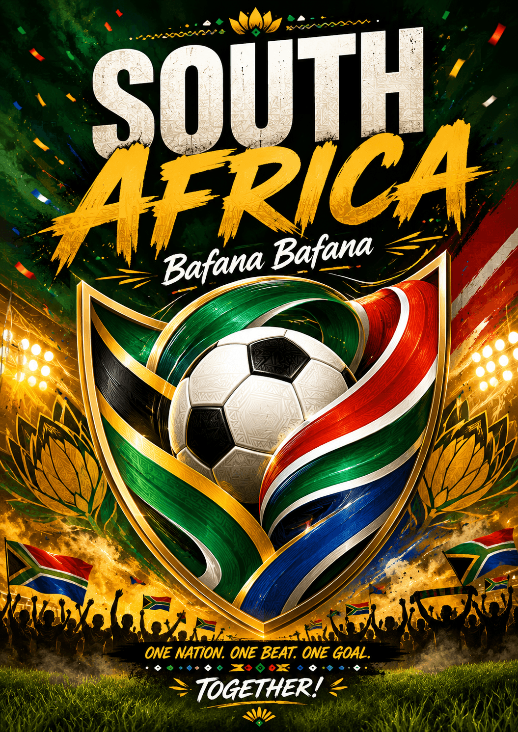 South Africa Bafana Bafana Football Pride Poster printable poster preview