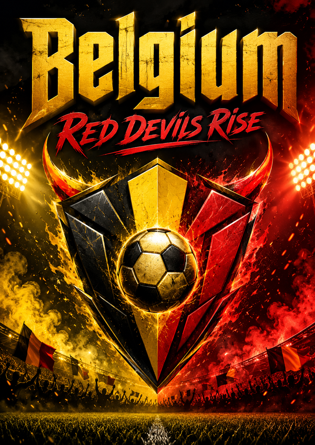 Belgium Red Devils Football Pride Poster poster design preview