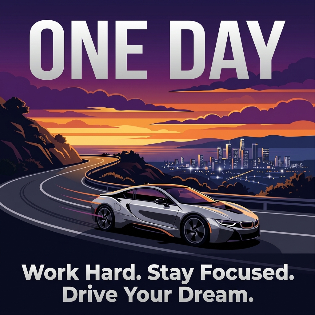 Dream Car Vision Board Poster poster design preview