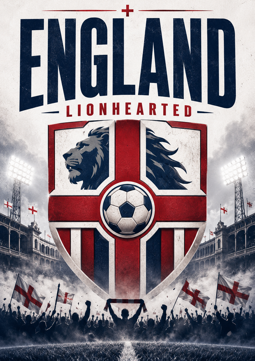 England Three Lions Football Pride Poster poster design preview