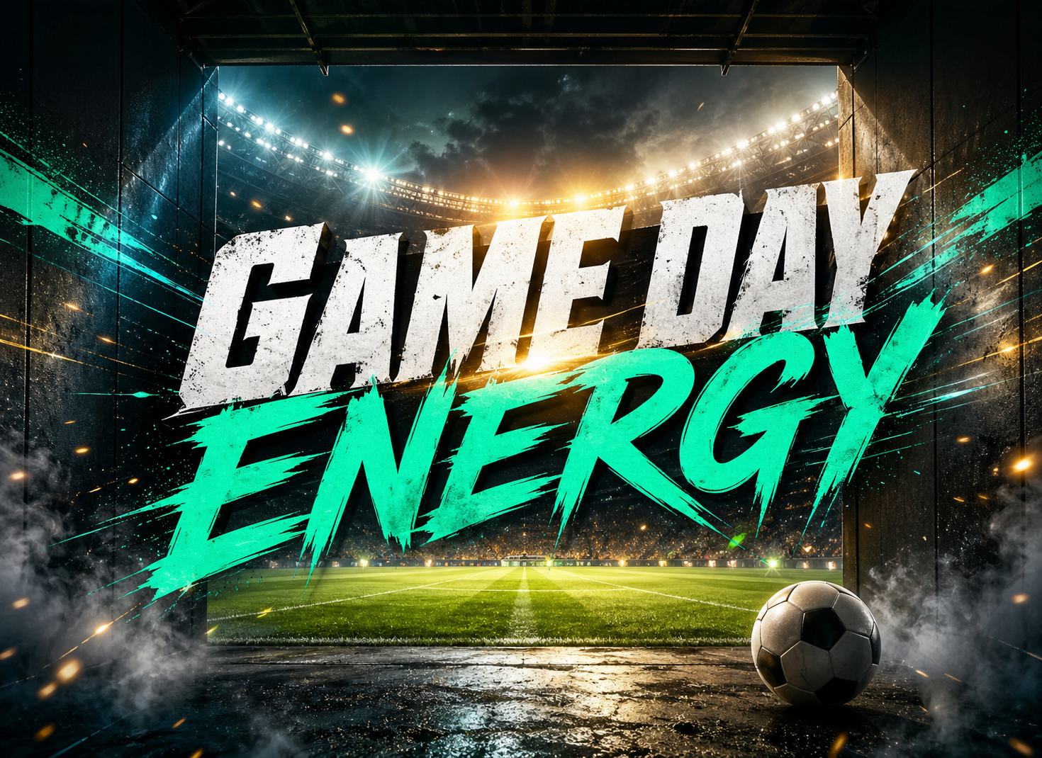 Football match-day energy banner poster design preview