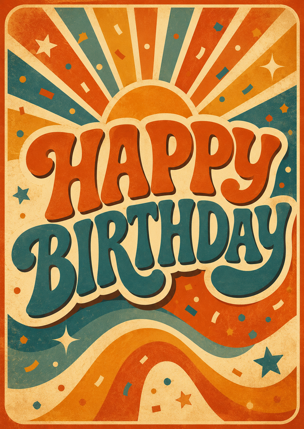 Poster Ulang Tahun Dewasa Vintage Retro Selamat Ulang Tahun poster design preview