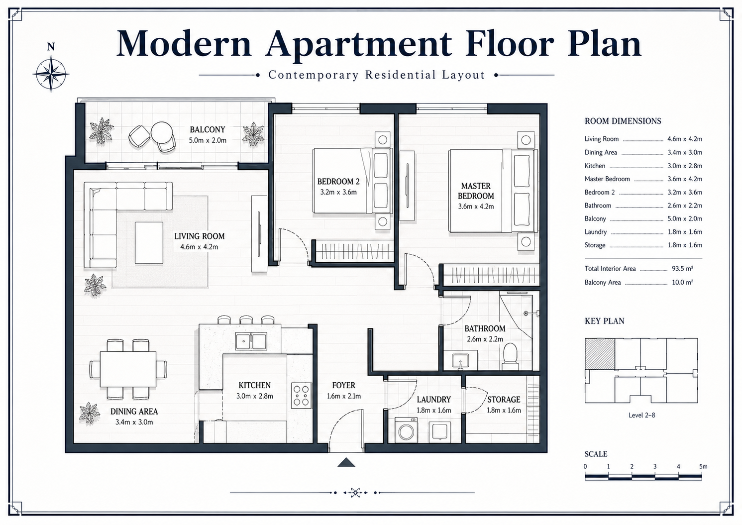 Modern apartment floor plan poster poster design preview