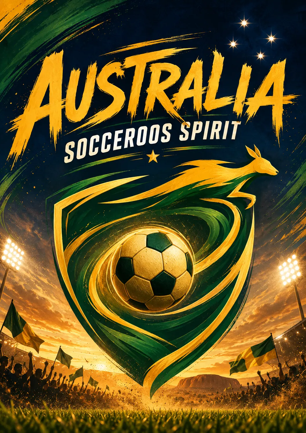 Australia Socceroos Football Pride Poster printable poster preview