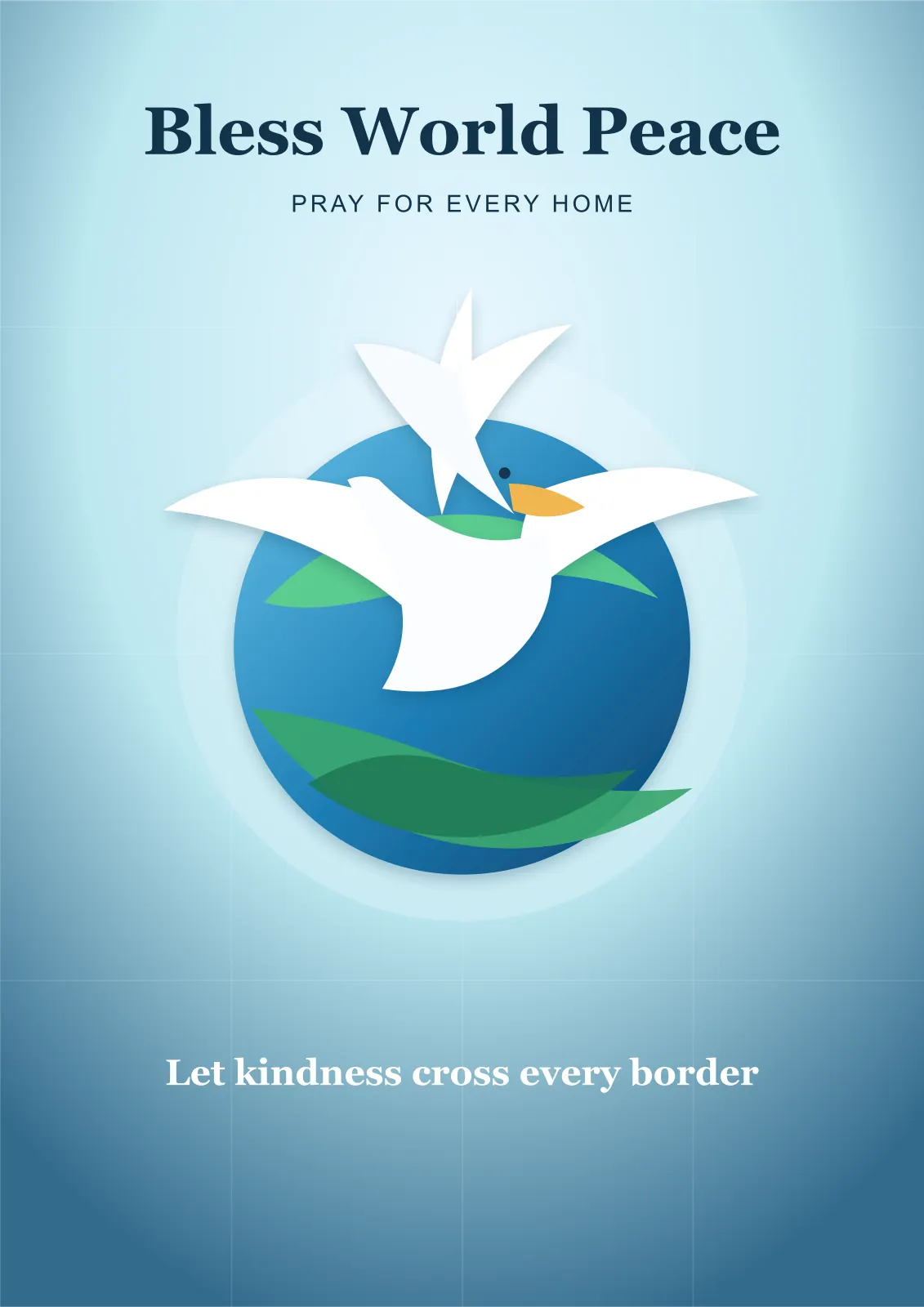 Druckvorschau für Bless World Peace-Plakat