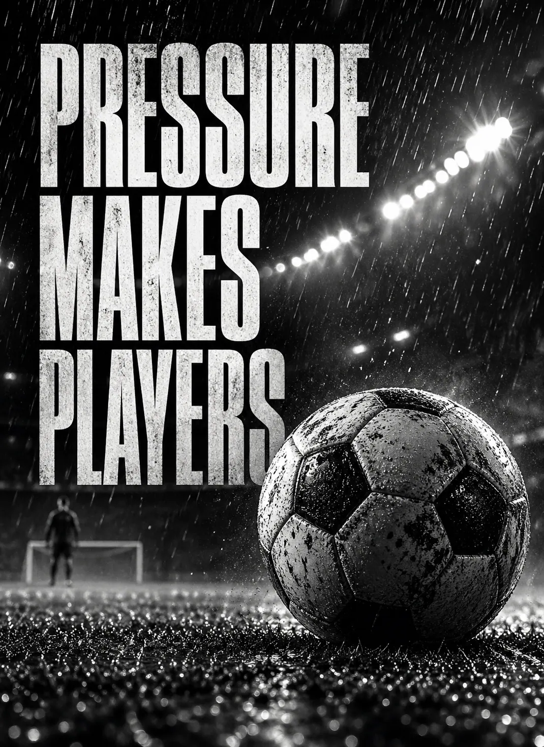 Pratinjau cetak Poster motivasi tekanan sepak bola