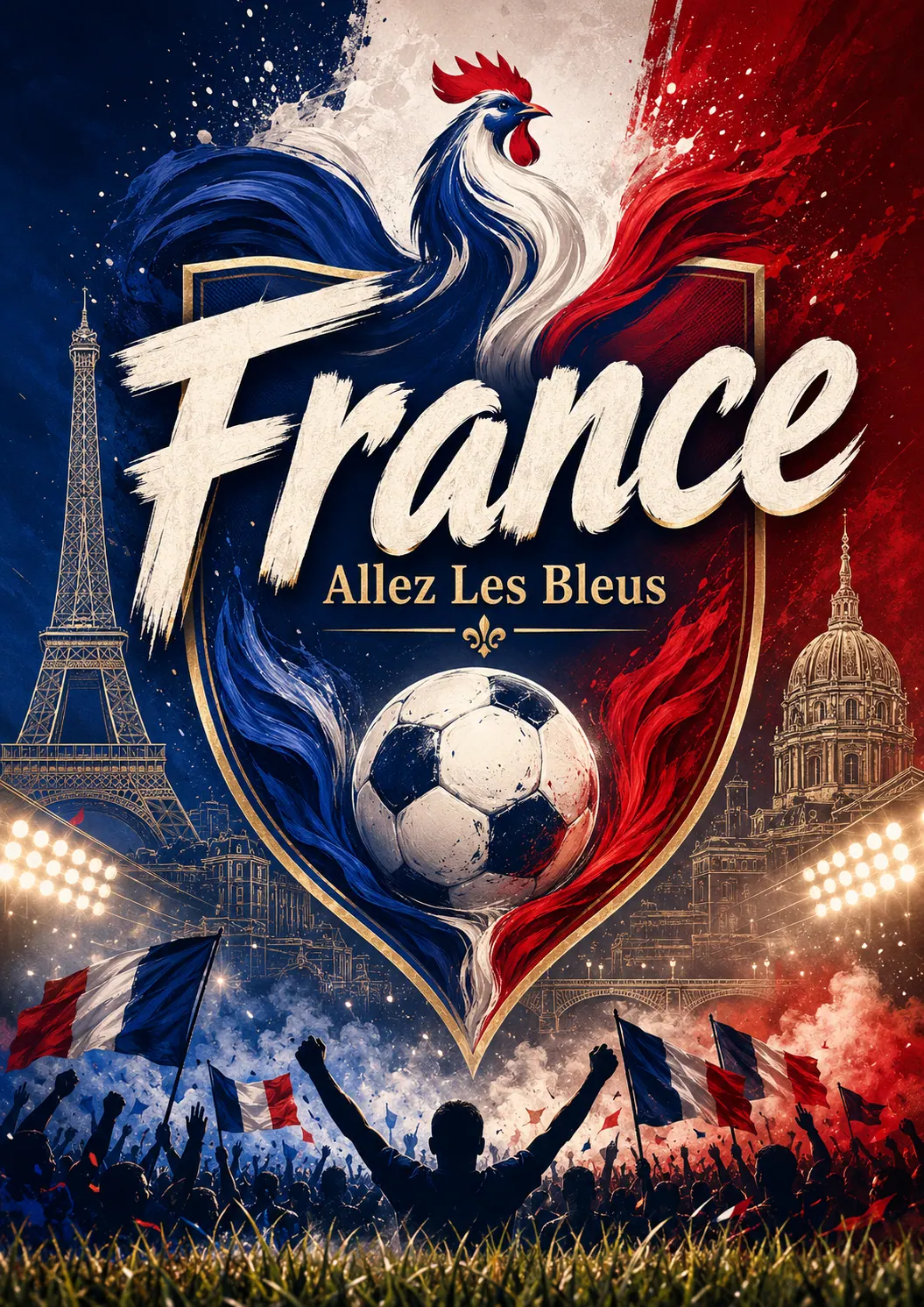 France Les Bleus Football Pride Poster printable poster preview