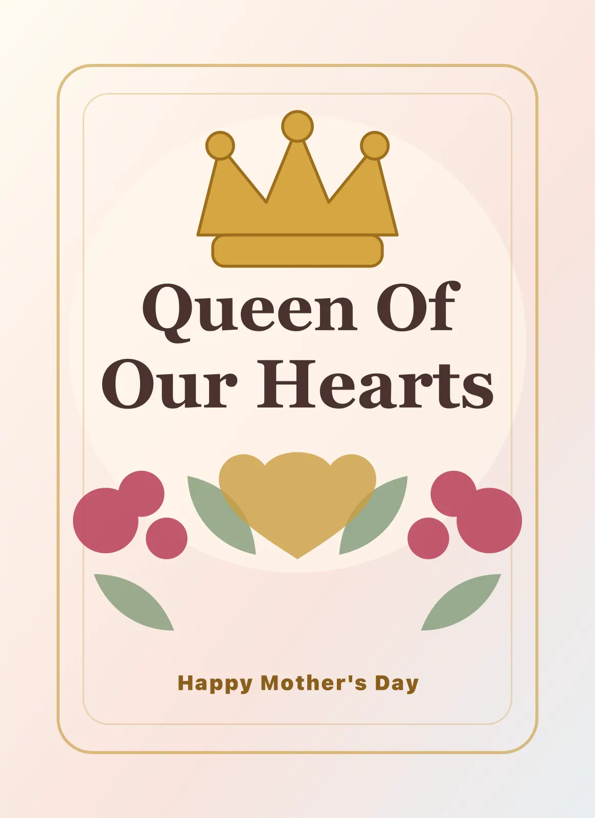 Pratinjau cetak Poster Hari Ibu ratu hati kita