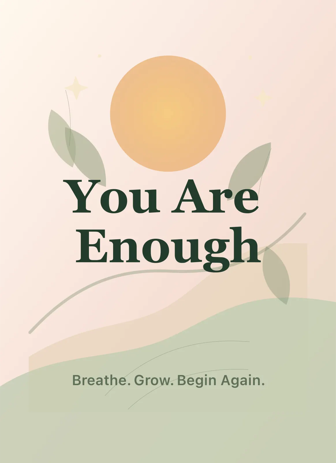 Druckvorschau für Poster zur Selbstliebe-Affirmation