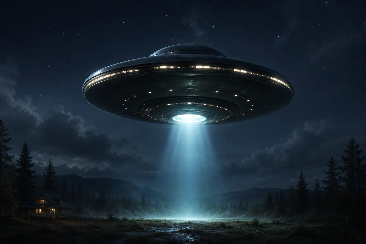 Druckvorschau für Wandkunst mit UFO-Waldentführung