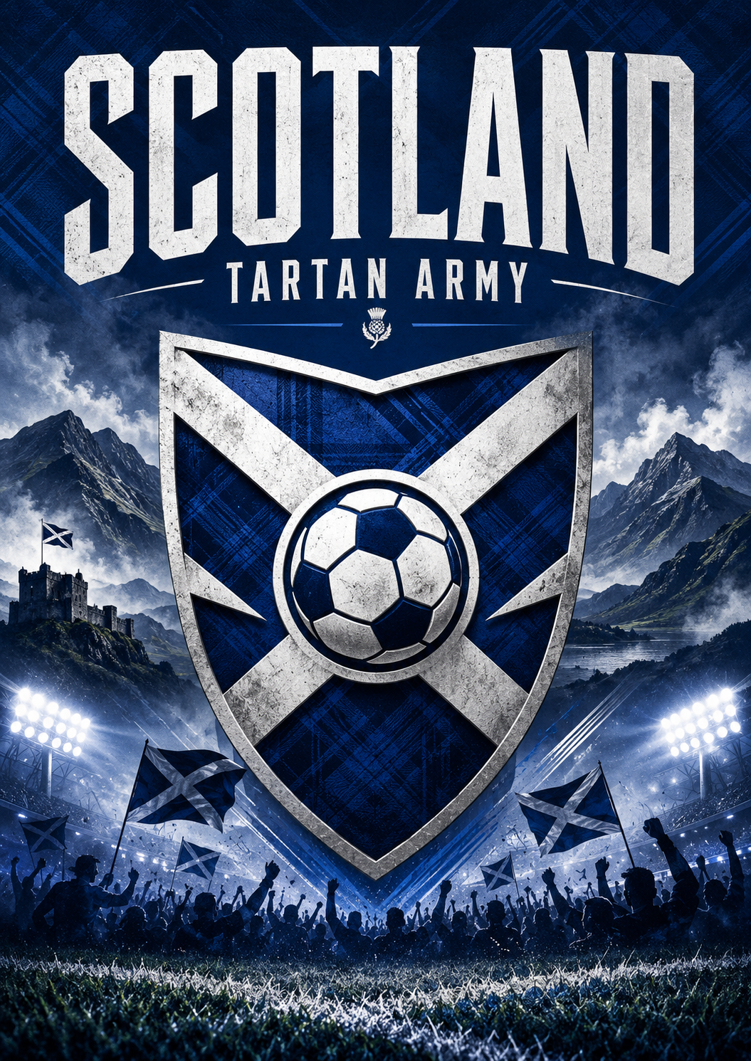 Scotland Tartan Army Football Pride Poster poster design preview