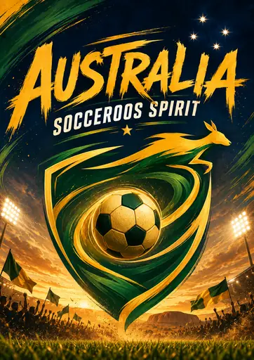 Australia Socceroos Football Pride Poster poster design preview