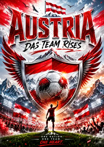 Austria Das Team Football Pride Poster poster design preview