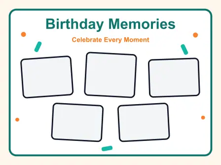 Birthday photo wall poster poster design preview