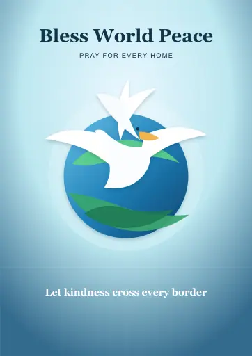 Bless World Peace poster poster design preview