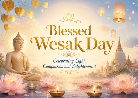 Blessed Wesak Day Lantern Festival Poster poster design preview