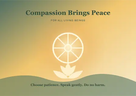 Compassion Brings Peace poster poster design preview