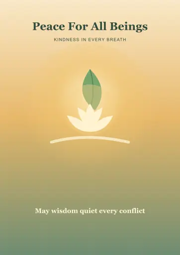 Peace For All Beings poster poster design preview