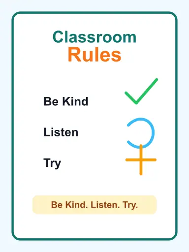 Classroom rules poster poster design preview