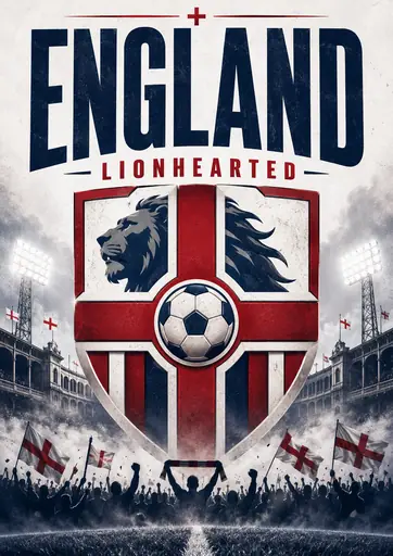 England Three Lions Football Pride Poster poster design preview