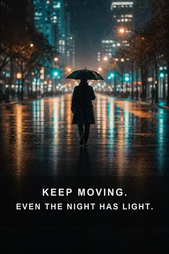 Even the night has light poster poster design preview