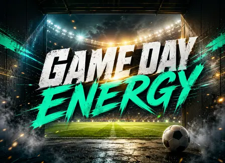 Football match-day energy banner poster design preview