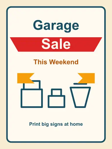 Garage sale poster poster design preview