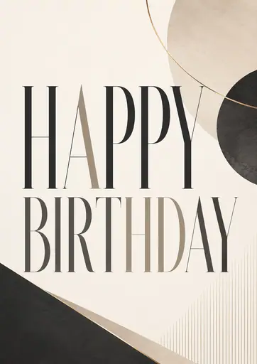 Happy Birthday Minimal Modern Adult Birthday Poster poster design preview