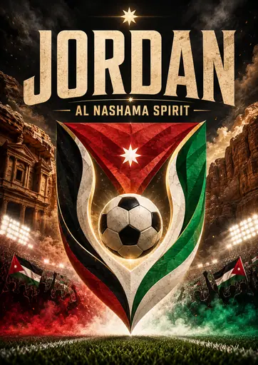 Jordan Al Nashama Football Pride Poster poster design preview