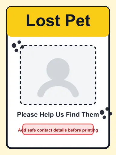Lost pet poster poster design preview
