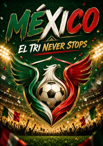 Mexico El Tri Football Pride Poster poster design preview