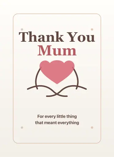 Mother's Day thank you mum minimal poster poster design preview