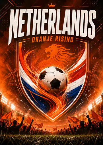 Netherlands Oranje Football Pride Poster poster design preview