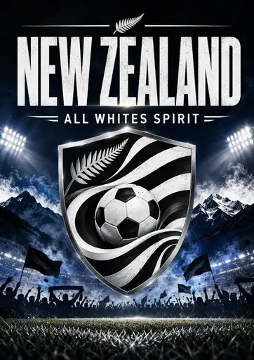 New Zealand All Whites Football Pride Poster poster design preview